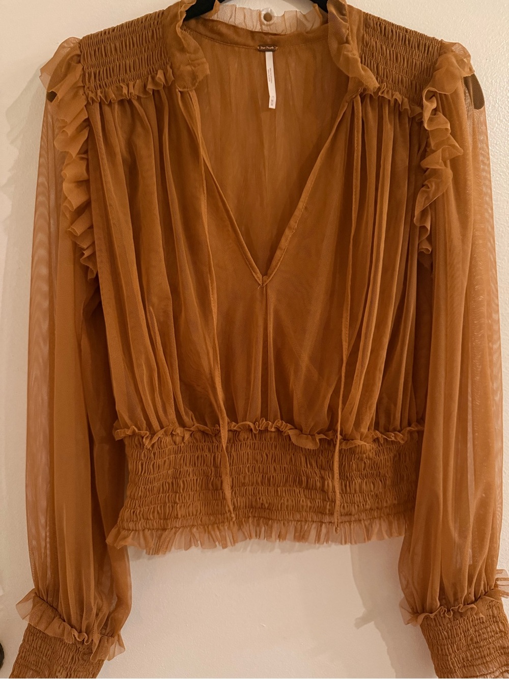 Free People Twyla Top Boho Printed Blouse